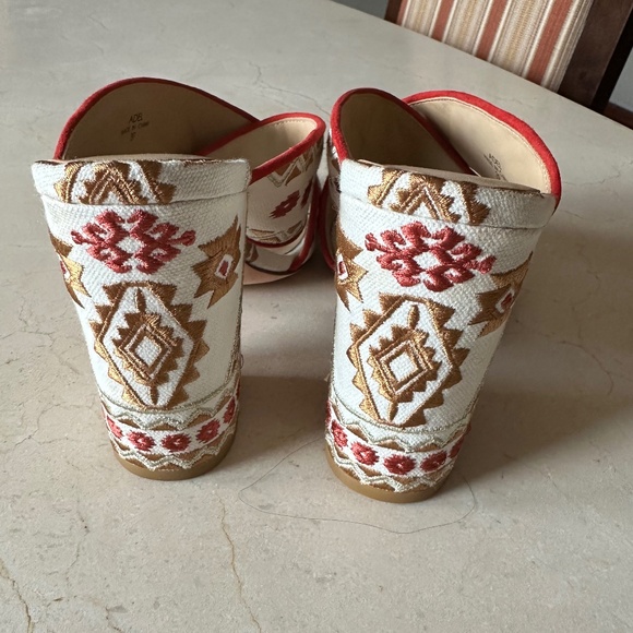 NWOT ASH Womens Red Aztec Embroidered Adel shoes size 39 - Picture 7 of 7